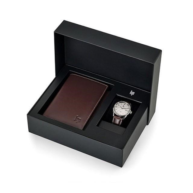 【lip】Himalaya時尚石英皮革腕錶x真皮配件套組-深棕款/670101
