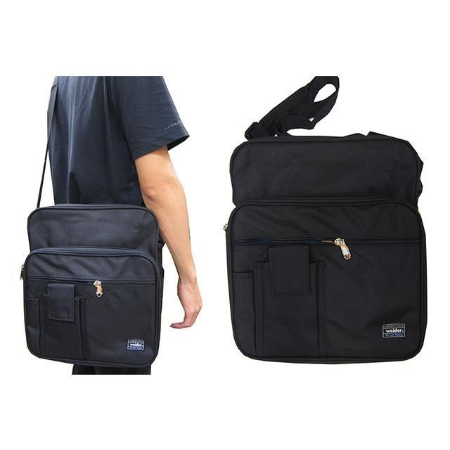 側背包中容量主袋+外袋共五層防水尼龍布台灣製造品質保證插筆外袋