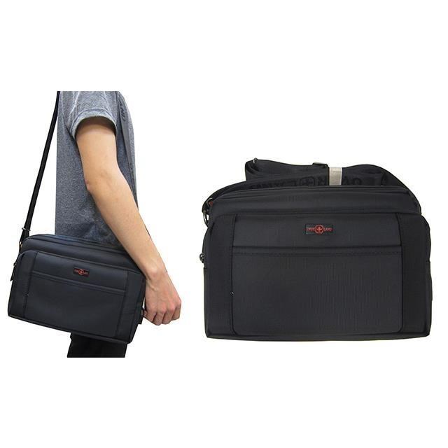 肩側包大容量可A4紙二層主袋+外袋共五層防水尼龍布+皮革USB外接+內線