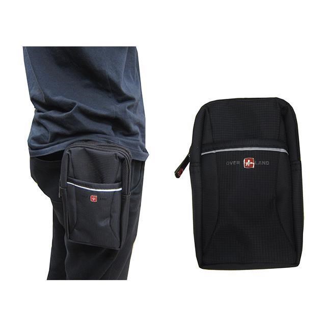 腰包小容量外掛二層主袋可5.5寸手機防水尼龍布隨身包工作袋可穿過皮帶外掛式多功能