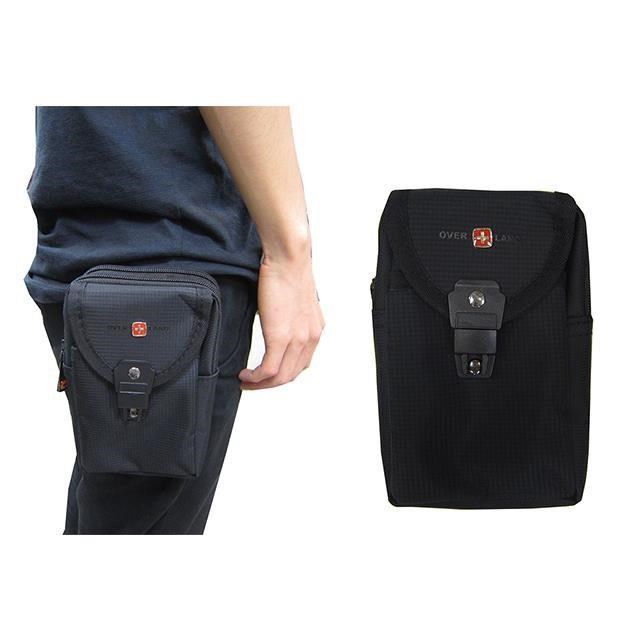 腰包小容量主外袋可5.5寸手機外掛二層主袋防水尼龍布隨身包工作袋可穿過皮帶外掛式