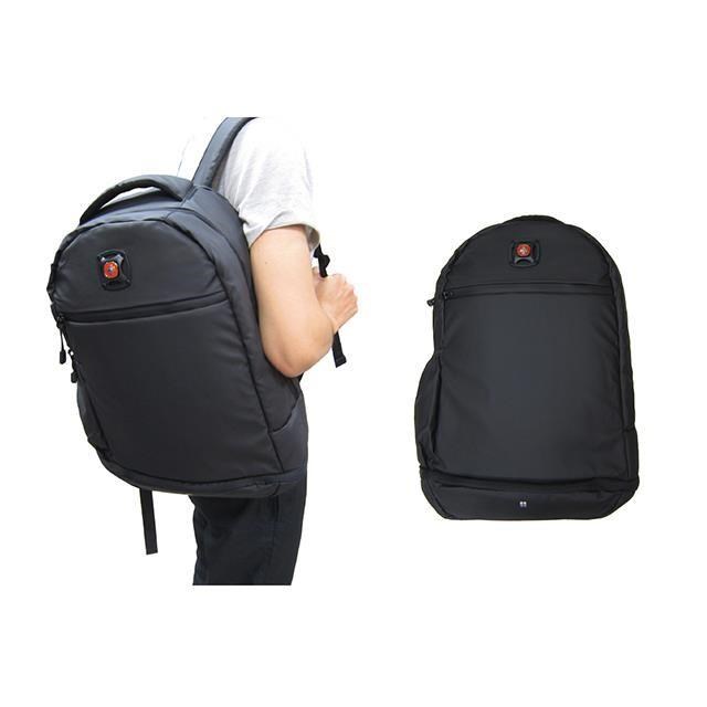 後背包大容量主袋+外袋共三層胸釦A4資夾14吋電腦科技防水布胸釦鞋袋