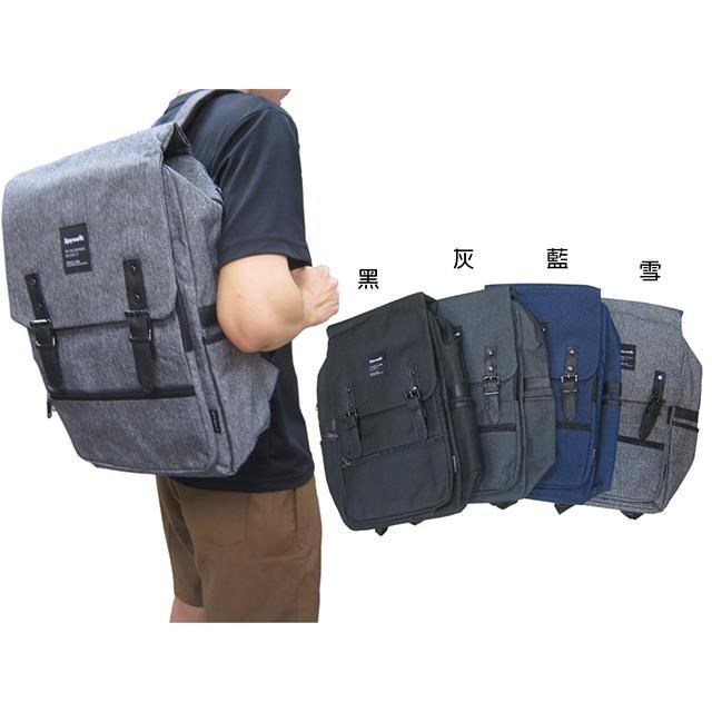 SPYWALK 後背包大容量主袋+外袋共三層可電腦A4資夾防水尼龍布水瓶外袋