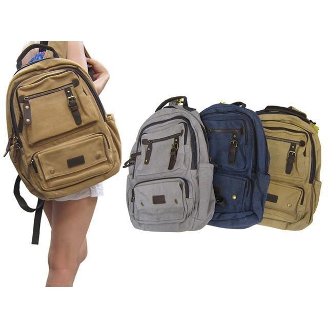 MARTINCOCK 後背包大容量主袋+外袋共七層防水帆布A4資夾電腦