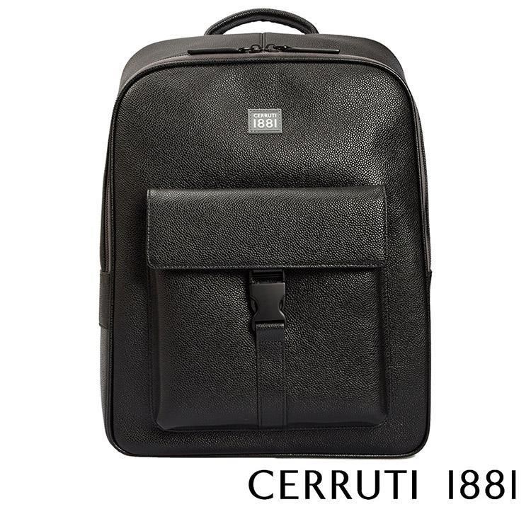 【Cerruti 1881】限量2折 頂級義大利小牛皮後背包 全新專櫃展示品(5340M)