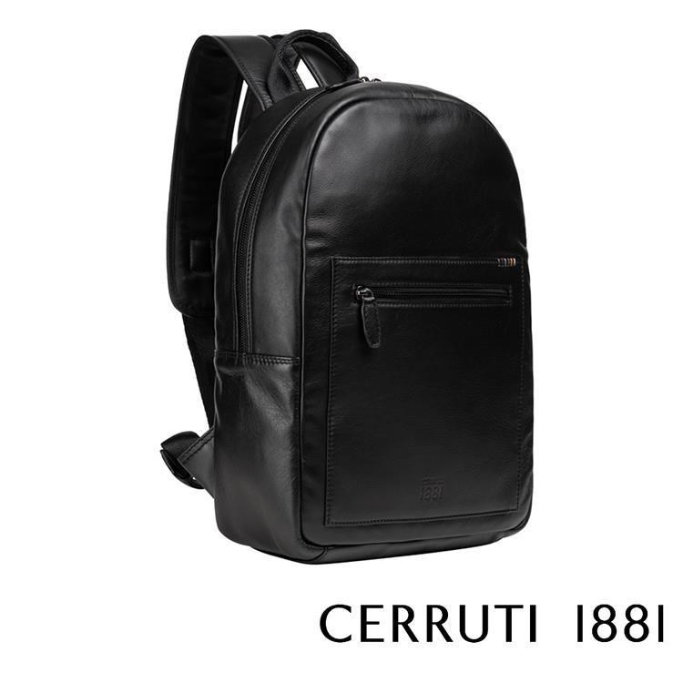 【Cerruti 1881】限量2折 頂級義大利小牛皮後背包 全新專櫃展示品(5660M)