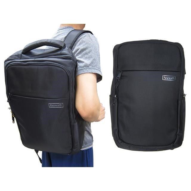SPYWALK 後背包大容量二主袋+外袋共四層A4資夾14吋電腦USB+線