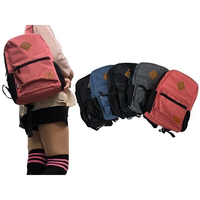 SPYWALK 後背包中大容量可A4紙主袋+外袋共二層簡易兒童青少全齡適