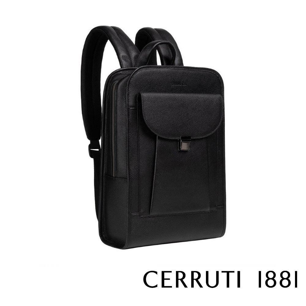 【Cerruti 1881】限量2折 頂級義大利小牛皮後揹包 全新專櫃展示品(6173M)