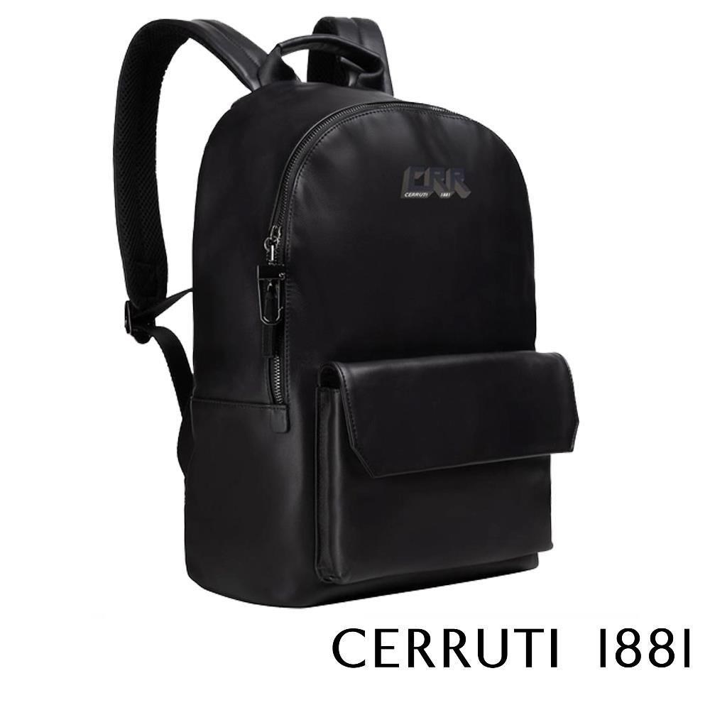 【Cerruti 1881】限量2折 頂級義大利小牛皮後背包 全新專櫃展示品(6273M)