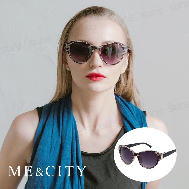 【SUNS】ME&CITY 時尚簡約 豹紋紋路太陽眼鏡 義大利設計款 抗UV400 (1212 D03)