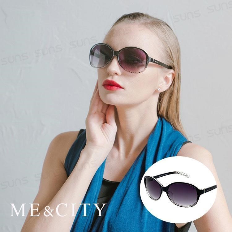 【SUNS】ME&CITY 時尚歐美 透明紋路太陽眼鏡 義大利設計款 抗UV400 (ME 1219 L01)