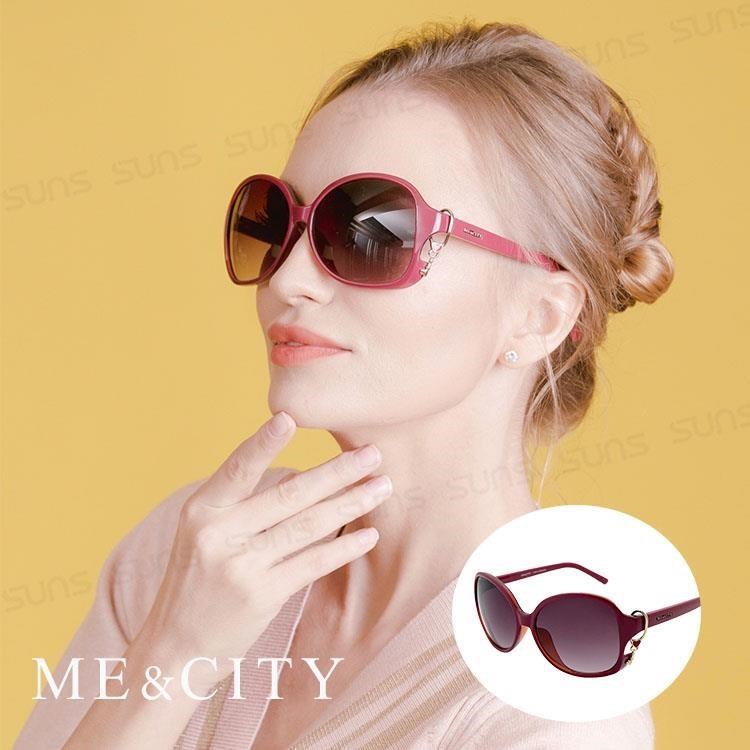 【SUNS】ME&CITY 甜美心型鎖鍊太陽眼鏡 精品時尚款 抗UV400 (ME 1223 E06)