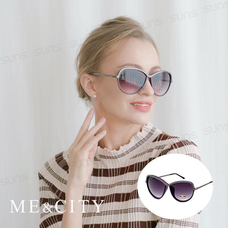 【SUNS】ME&CITY 巴黎香榭雙色經典偏光太陽眼鏡 義大利設計款 抗UV (ME 120018 H031)