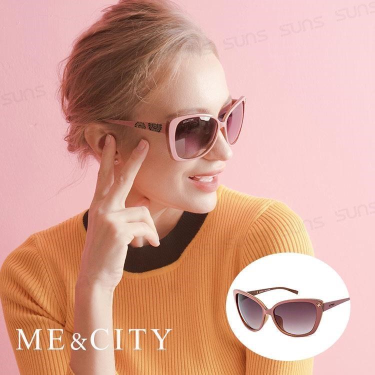 【SUNS】ME&CITY 歐美曼妙女伶鑲花太陽眼鏡 義大利設計款 抗UV400 (ME 120020 D247)