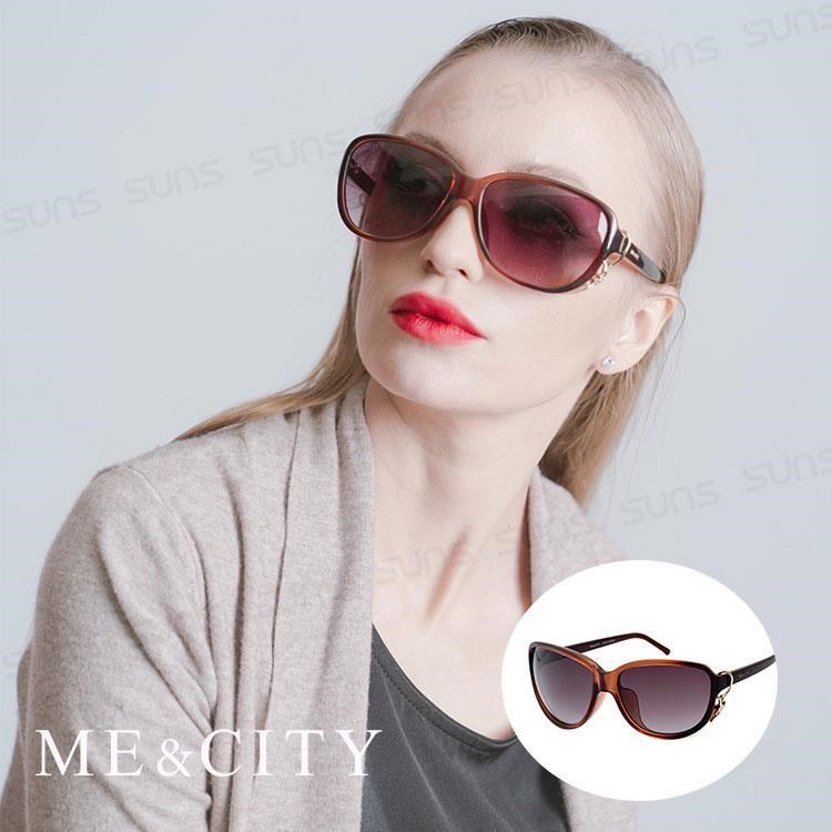 【SUNS】ME&CITY 甜美心型鑲鑽太陽眼鏡 精緻時尚款 抗UV400 (ME 120064 E124)