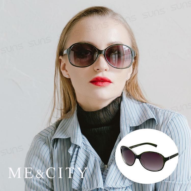 【SUNS】ME&CITY 時尚歐美透明紋路太陽眼鏡 義大利設計款 抗UV(ME 1219 G01)