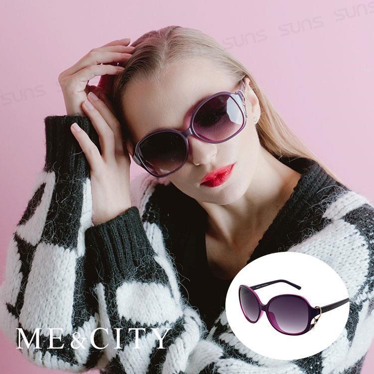 【SUNS】ME&CITY 甜美心型鎖鍊太陽眼鏡 精品時尚款 抗UV(ME 1223 H02)
