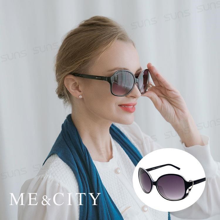 【SUNS】ME&CITY 甜美心型鎖鍊太陽眼鏡 精品時尚款 抗UV400 (ME 1223 L01)