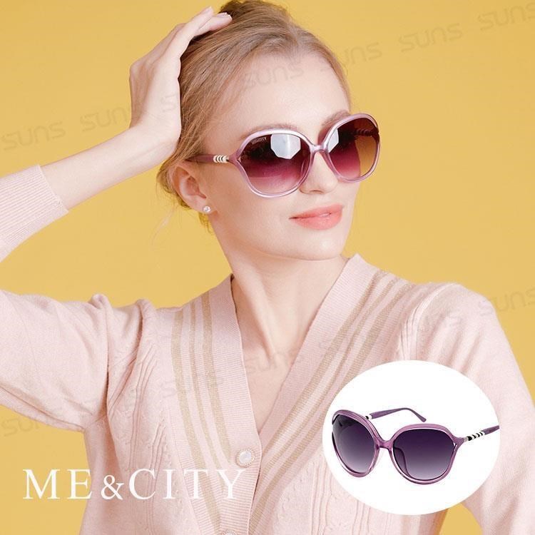 【SUNS】ME&CITY 歐美祕戀閃耀紫太陽眼鏡 義大利設計款 抗UV(ME120015 H332)