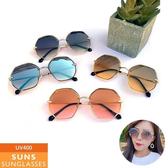 【SUNS】歐美多邊形時尚墨鏡/太陽眼鏡 抗UV(25522)
