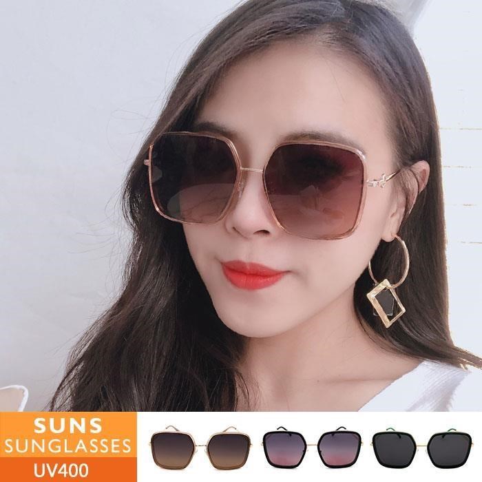 【SUNS】韓版方框玫瑰金墨鏡/太陽眼鏡 抗UV(63567)