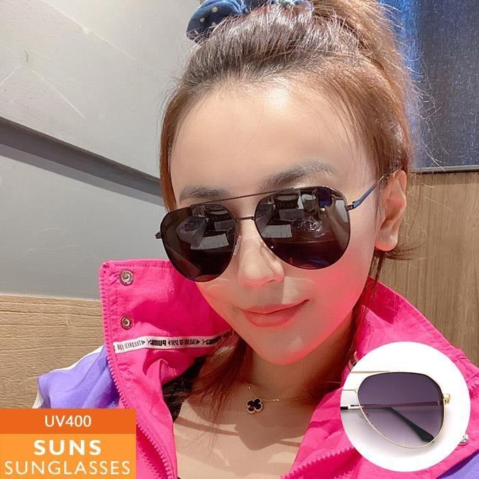 【SUNS】飛行員金屬框墨鏡/太陽眼鏡 抗UV(3155)
