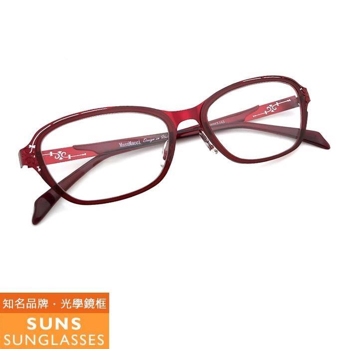 【SUNS】雕花玫瑰紅系列 薄鋼/TR複合材質光學眼鏡框(MM15224)