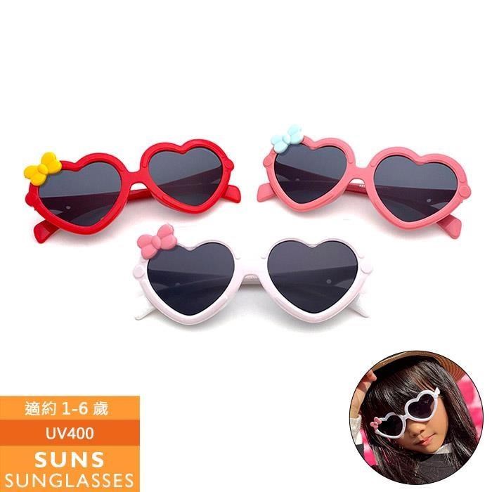 【SUNS】兒童墨鏡 愛心框太陽眼鏡 抗UV(83831)