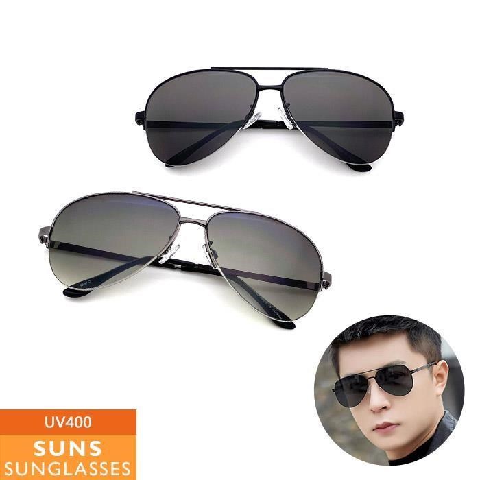 【SUNS】MIT飛行員細框墨鏡/太陽眼鏡 抗UV(0551)