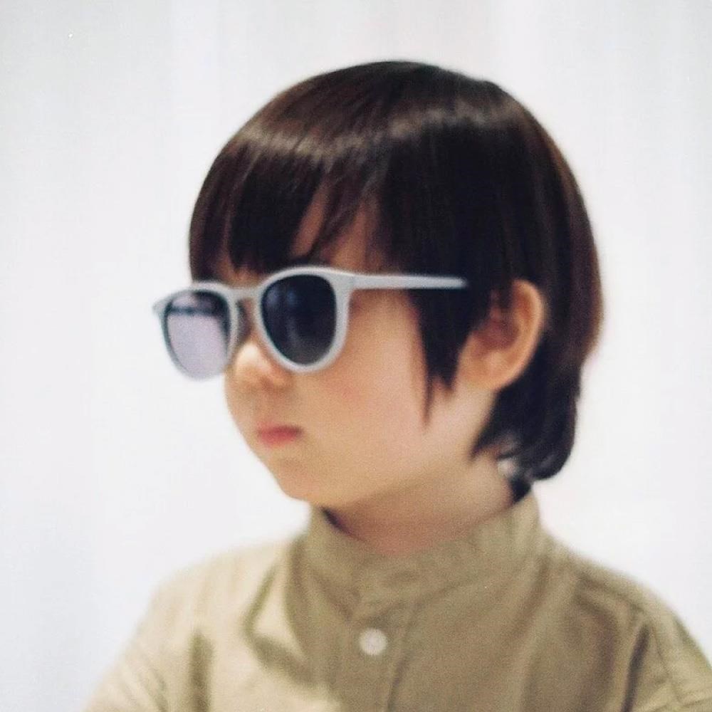 LEFOON＿KIDS細框莫蘭迪色系太陽眼鏡 兒童墨鏡 小孩墨鏡UV400 - sea 海沫藍