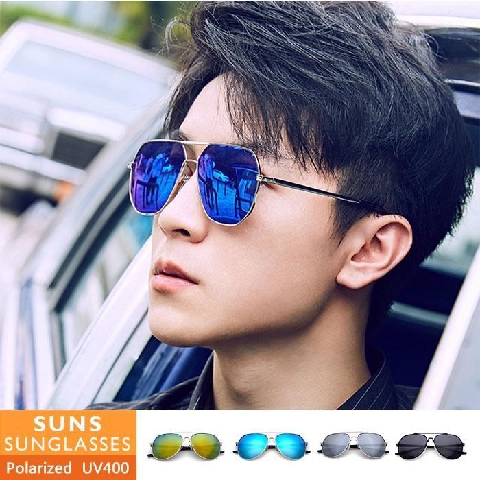 【SUNS】時尚飛行員 偏光墨鏡/中性駕駛/太陽眼鏡 台灣製 抗UV(99715)