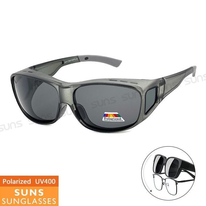 【SUNS】MIT偏光墨鏡 透框灰片 Polarized眼鏡族首選 抗UV/可套鏡/防滑/防眩光
