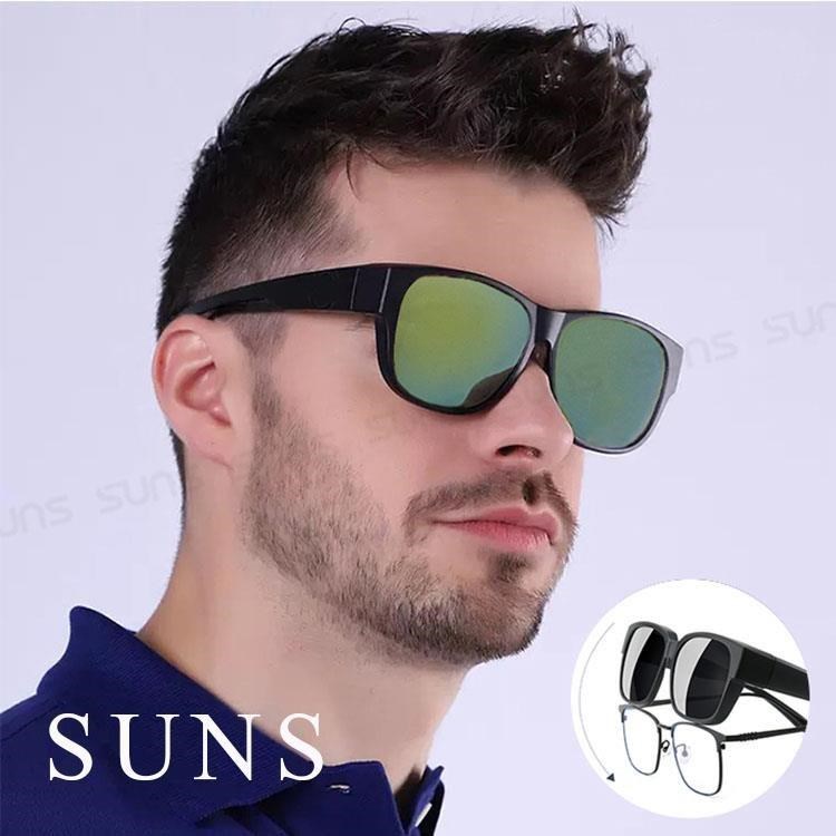 【SUNS】MIT偏光墨鏡 霧框金水銀 太陽眼鏡 抗UV/可套鏡(808)