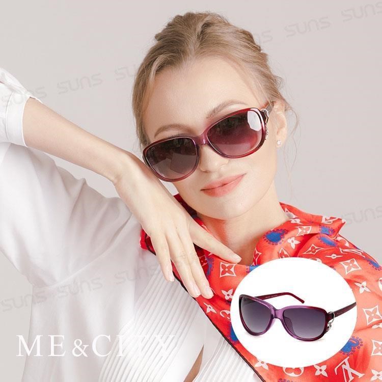 ME&CITY 甜美心型鑲鑽太陽眼鏡 精緻時尚款 抗UV (ME 120064 H134)
