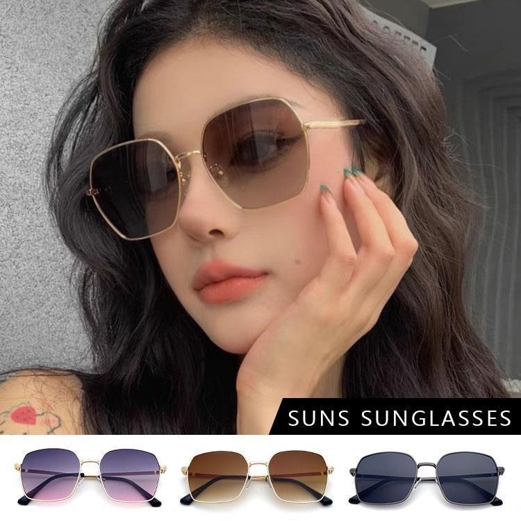 【SUNS】時尚方框金屬墨鏡 韓版墨鏡/太陽眼鏡 抗UV400 (18540)