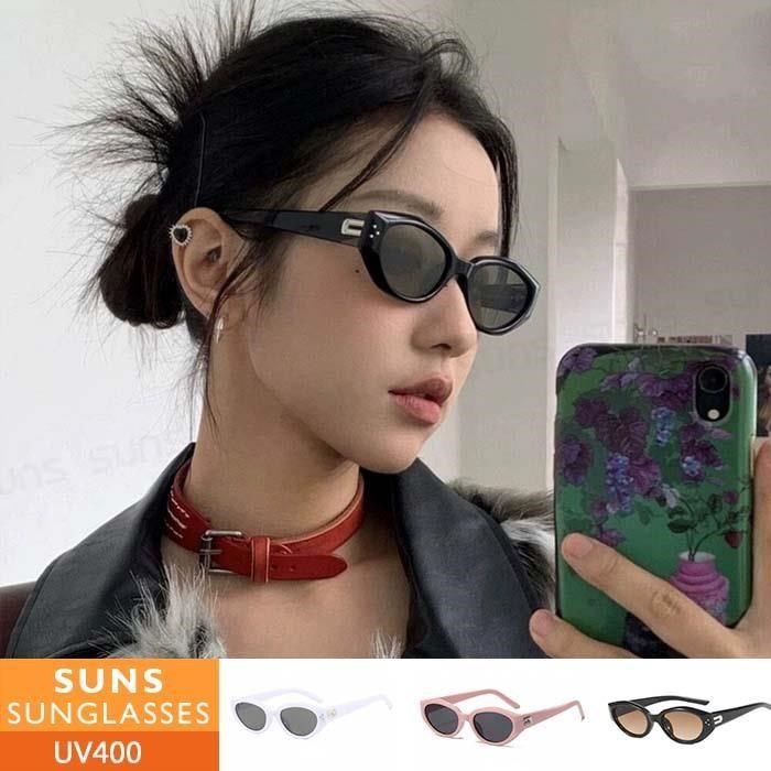 【SUNS】歐美貓眼潮流墨鏡 時髦款墨鏡 復古抖音款 太陽眼鏡 抗UV(38527)