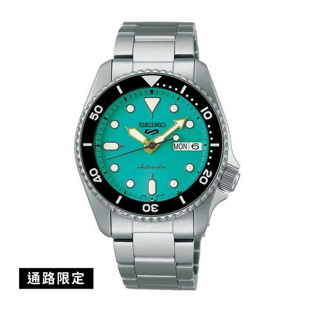 【Seiko精工】4R36-14B0G(SRPK33K1) 5 Sports 系列機械錶 綠面 38mm