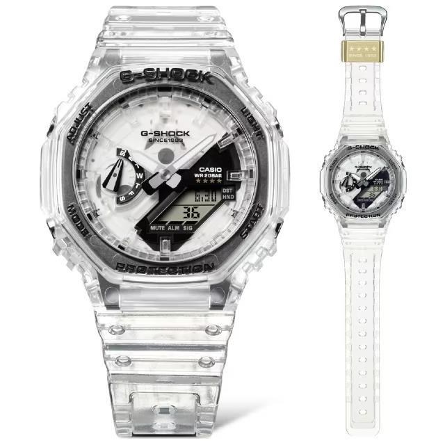 【CASIO卡西歐】Clear Remix系列 GA-2140RX-7A 40周年限量透明潮流腕錶 45.4mm