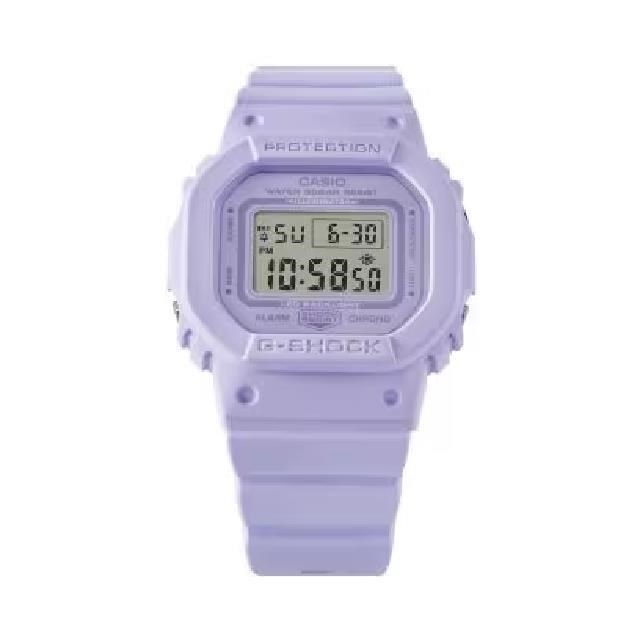 【CASIO卡西歐】GMD-S5600BA-6 纖薄小巧百搭單色風格時尚腕錶 葡萄紫 40.5mm