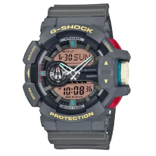 【CASIO卡西歐】GA-400PC-8A 復古時尚經典款潮流腕錶 經典灰 51.2mm
