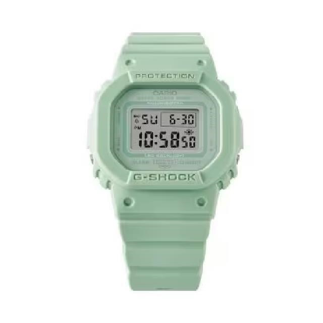 【CASIO卡西歐】GMD-S5600BA-3 纖薄小巧百搭單色風格時尚腕錶 糖果綠 40.5mm