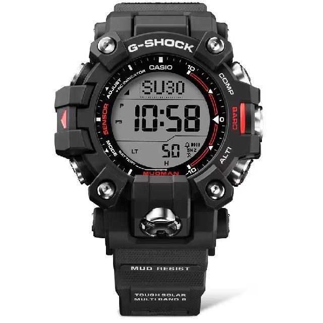 【CASIO卡西歐】GW-9500-1 防泥三重感應器太陽運動潮流能腕錶 經典黑 52.7mm