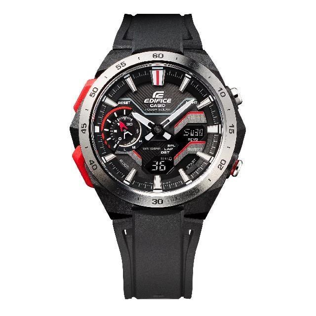 【CASIO卡西歐】ECB-2200P-1A 疾速奔馳風格數位指針潮流腕錶 紅 48.2mm
