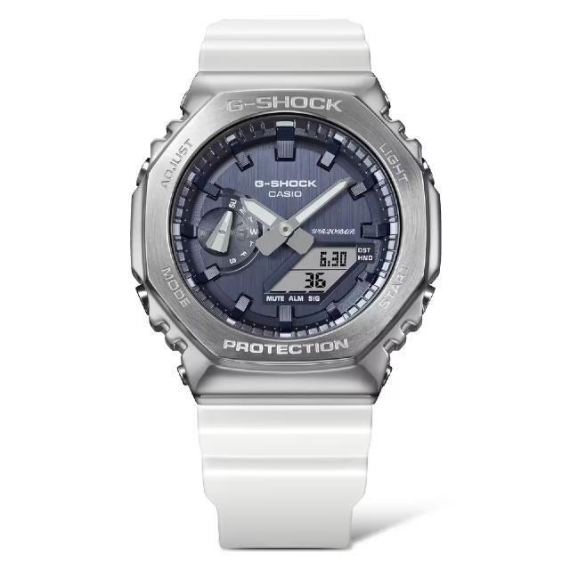 【CASIO卡西歐】GM-2100WS-7A 季節系列光彩繽紛對錶系列時尚腕錶 霧霾藍 44.4mm