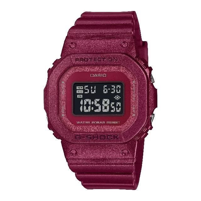 【CASIO卡西歐】GMD-S5600RB-4 經典款黑紅配色方形時尚腕錶 40.5mm
