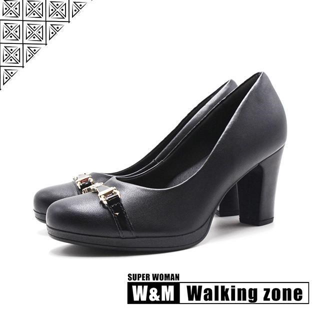 walking zone super woman系列 現代優雅高跟鞋 女鞋－黑