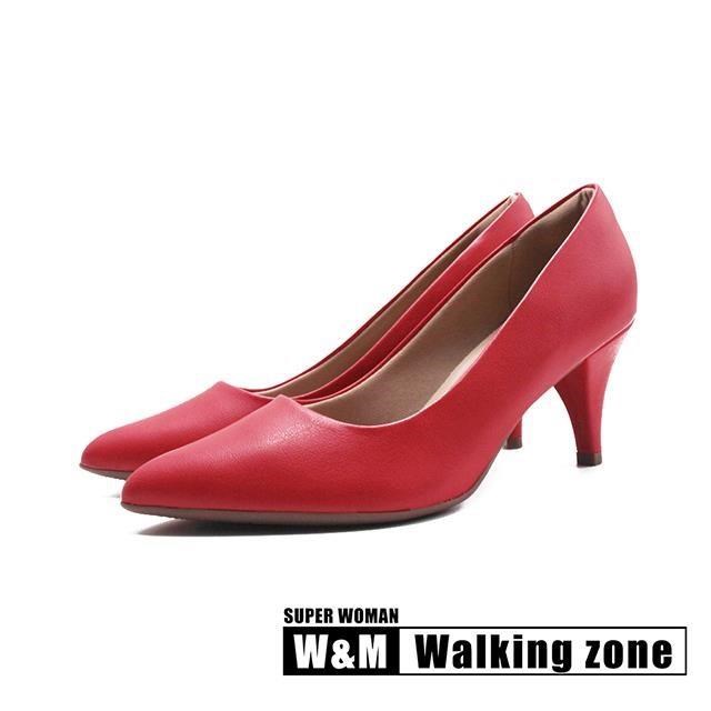 WALKING ZONE SUPER WOMAN空姐系列 尖頭時尚經典高跟鞋 女鞋-紅
