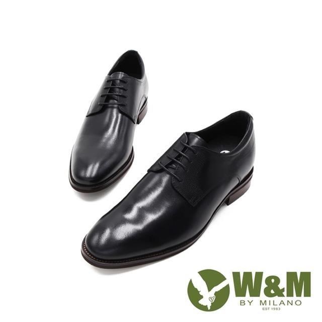 W&M(男)造型紋商務內增高皮鞋 男鞋-黑(另有咖)
