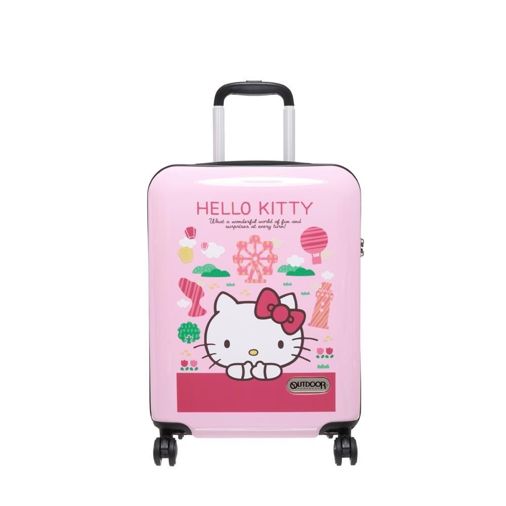 【OUTDOOR】Hello Kitty聯名款臺灣景點20吋行李箱-粉紅色 /個 ODKT21A19PK
